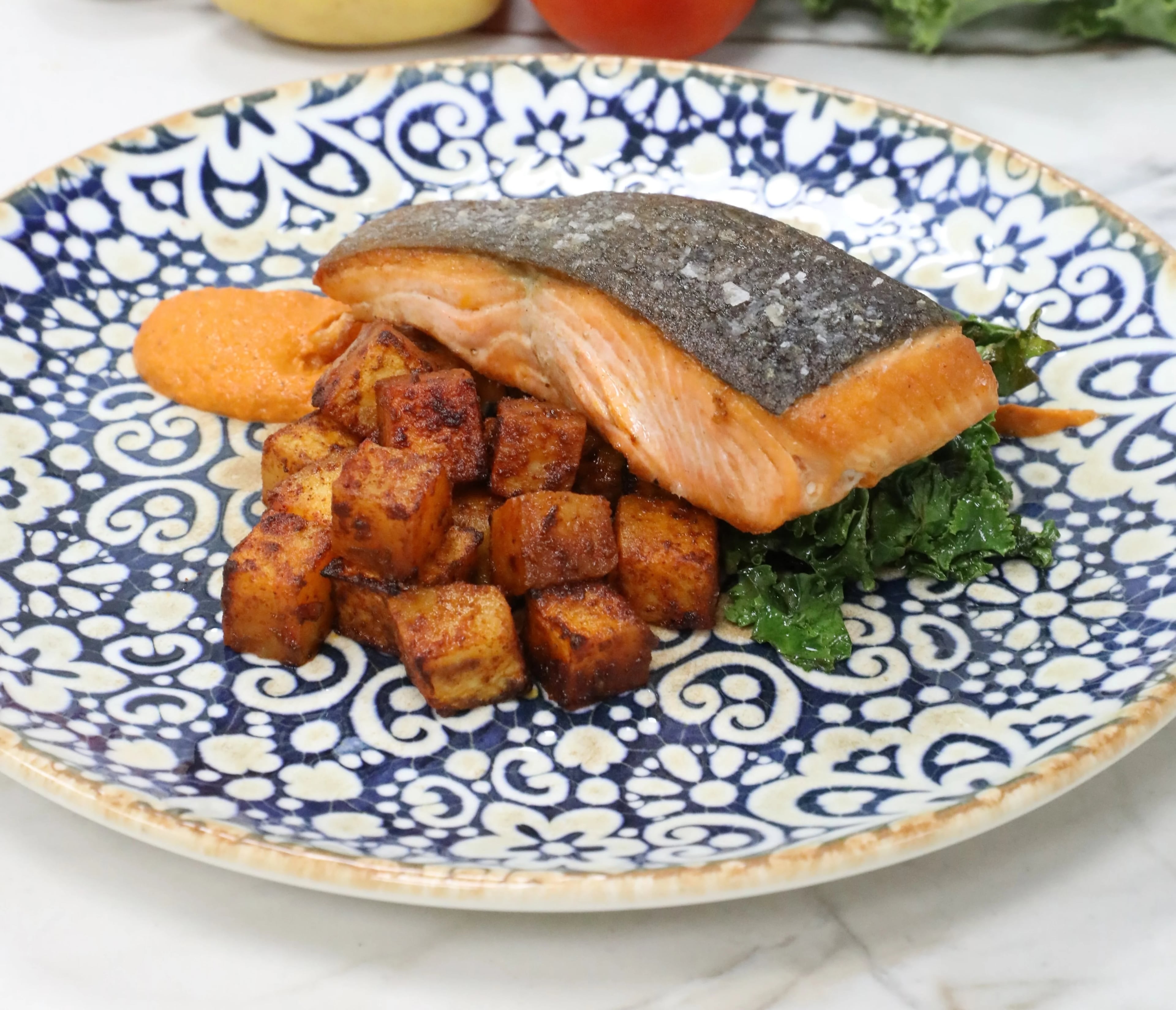 Main course dish beautifully presented for premium Dubai event catering